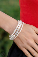 Showy Soprano - White Bracelet