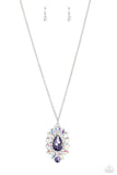 Over the TEARDROP - Purple Necklace