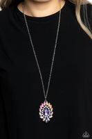 Over the TEARDROP - Purple Necklace