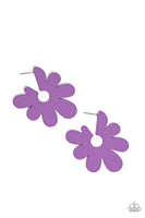 Flower Power Fantasy - Purple Earring