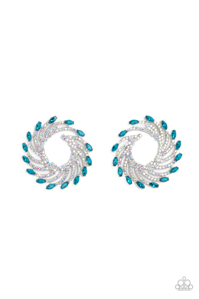 Firework Fanfare - Blue Earring