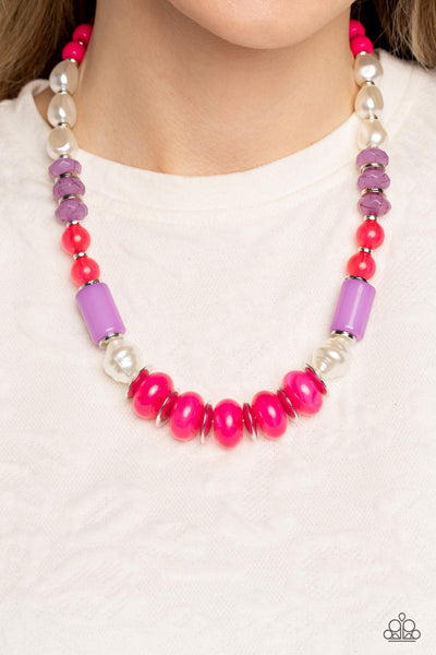 A SHEEN Slate - Pink Necklace