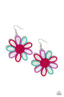 Decorated Daisies - White Earring